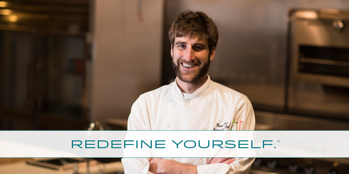 Kurt is chef uniform