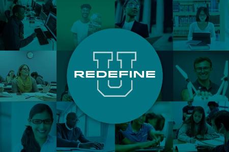 Logo for the Redefine U podcast