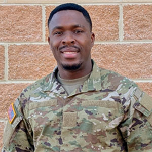 Headshot of Francis Tekoh in Army uniform.