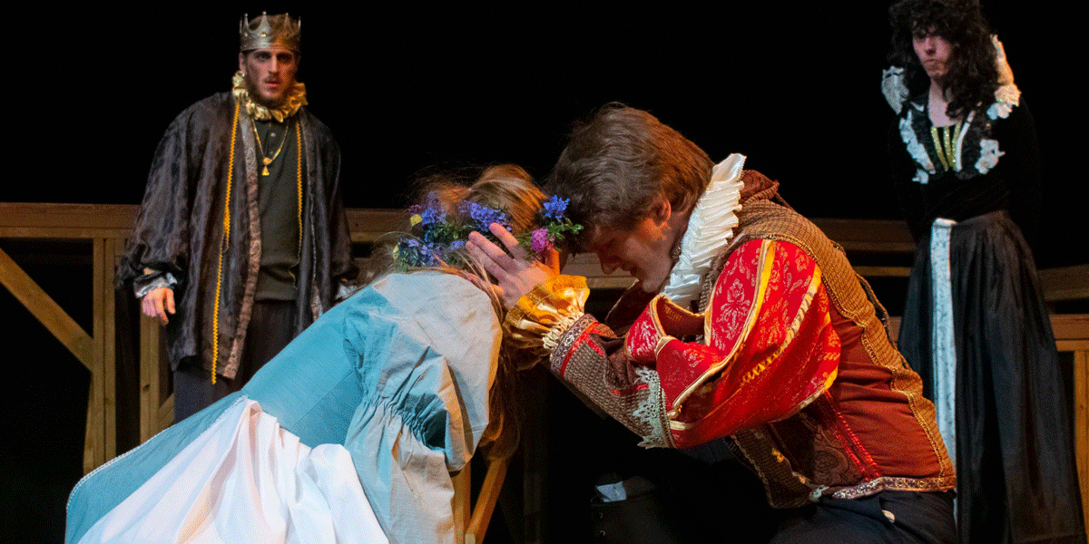 Students performing in a play.