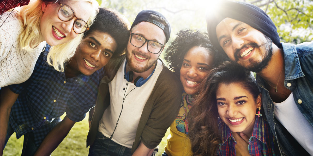 Group of students from different backgrounds.