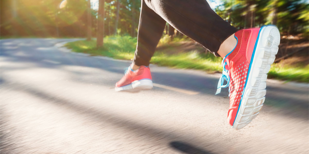 Woman jogging.