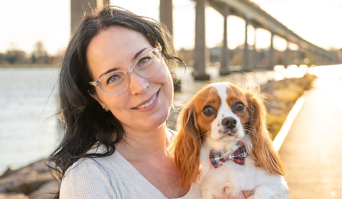 Dawn Meissner with her dog